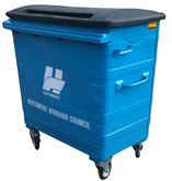 A 660 litre bin