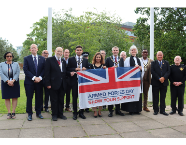 The Mayor of Hertsmere has shown support for the people who make up the armed forces community, as part of a special event to commemorate Armed Forces Day.