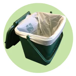 open kitchen caddy with liner