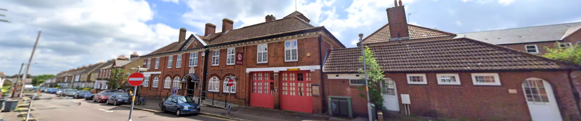 Exterior of Bushey Museum and Art Gallery from the corner of Rudolph and Glencoe Roads.