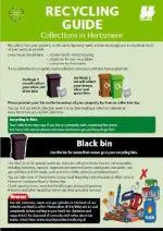 Recycling Guide leaflet front page
